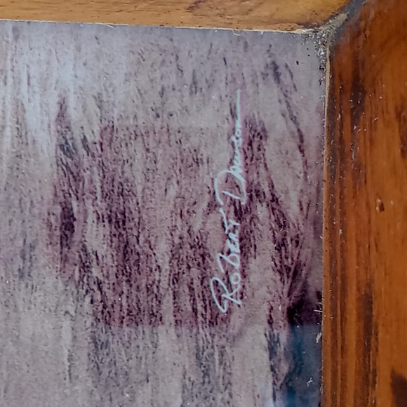 Rustic Western Wooden Serving Tray With Robert Dawson Photograph Of Wild Horses - Picture 2 of 9